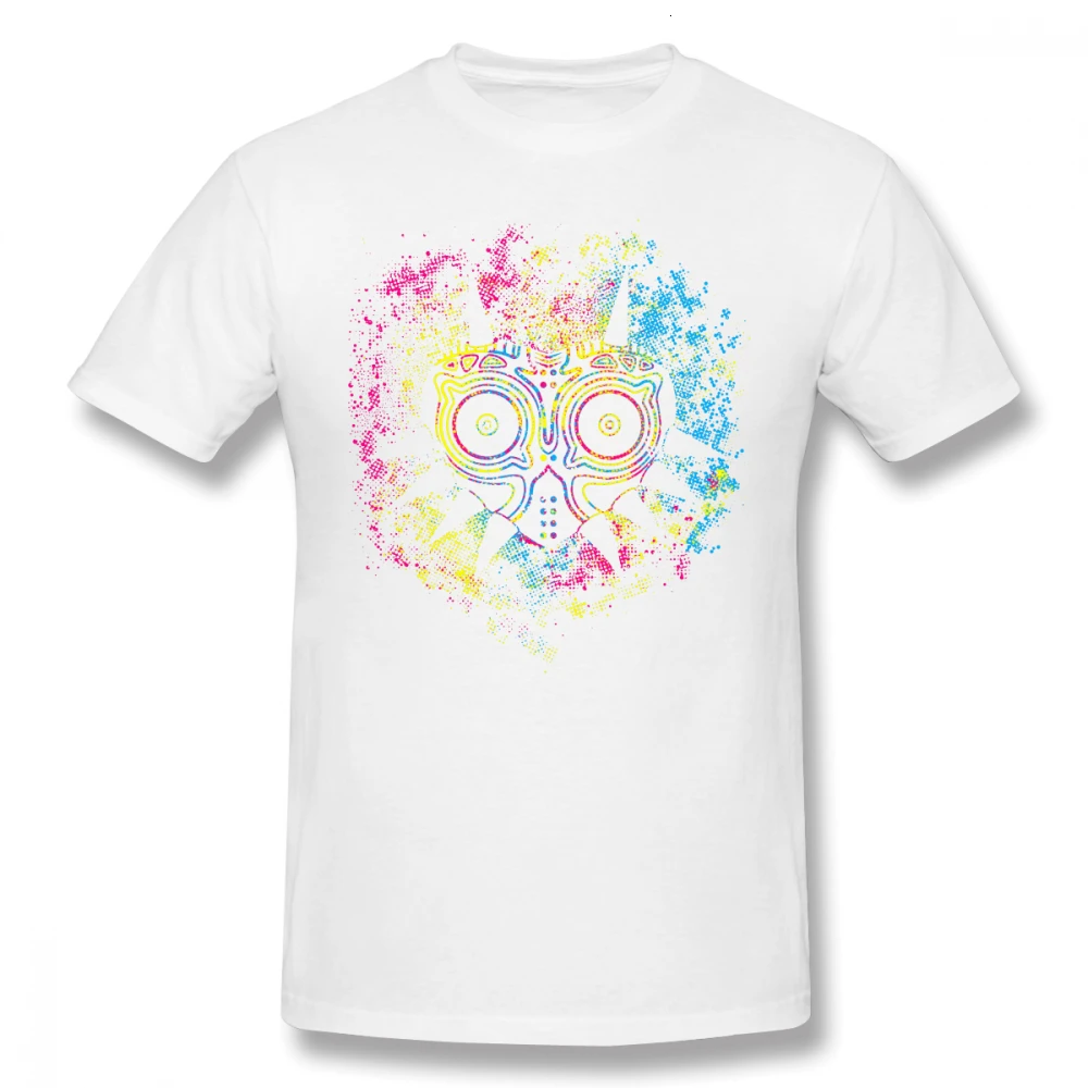 White Футболка one yona Majoras Mask, футболка Majoras Mask, Пляжная футболка с коротким рукавом, Мужская футболка из 100 хлопка с принтом, 6xl - Цвет: White