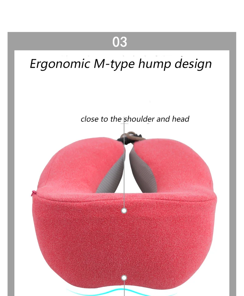 U-shaped Travel Neck Pillow Ice Silk Memory Cotton Office Nap Reduce Soreness Protection of The Cervical Spine Neckrest Pillow