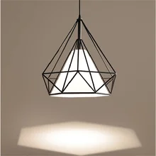 Винтажный железный подвесной светильник, классический внутренний светильник, металлическая ткань, Алмазный светильник для ресторана, бара, магазина, светодиодный светильник, ACV110-265V