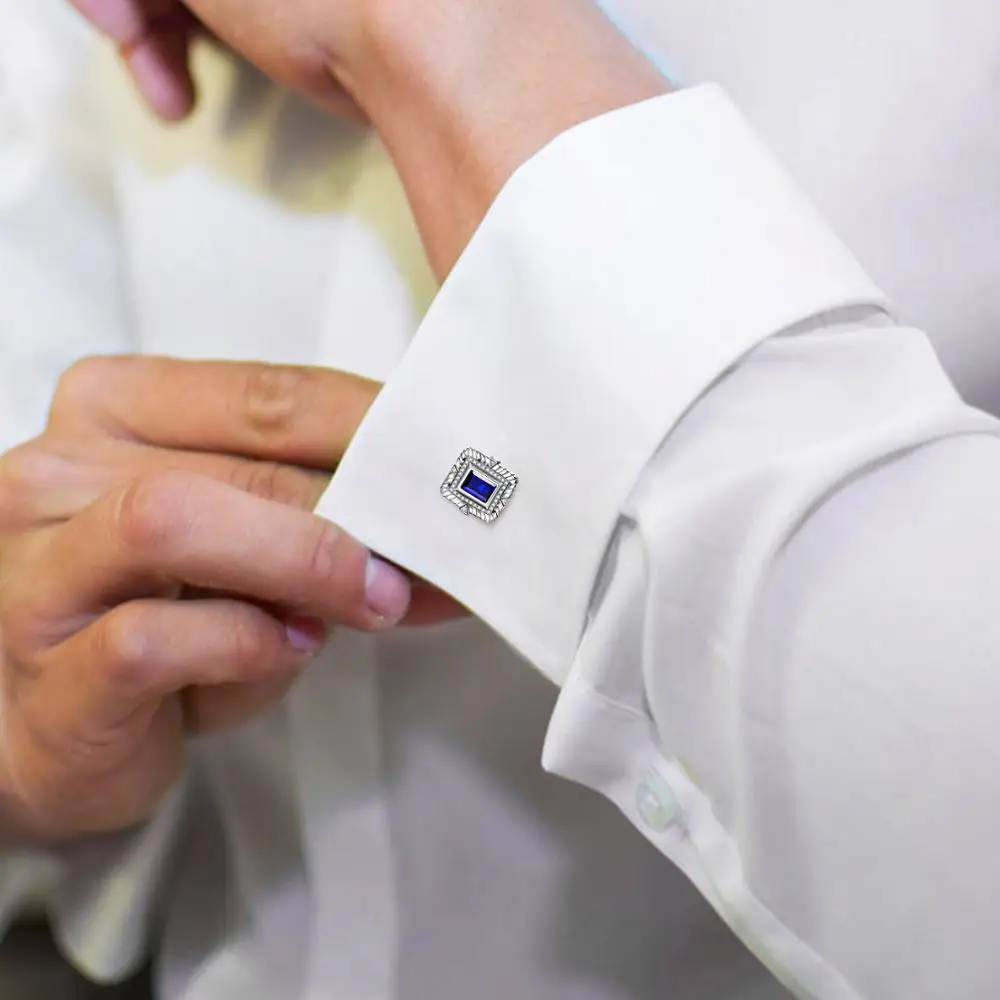 Роскошные мужские запонки Jewelrypalace с сапфиром Для годовщины помолвки|Украшения