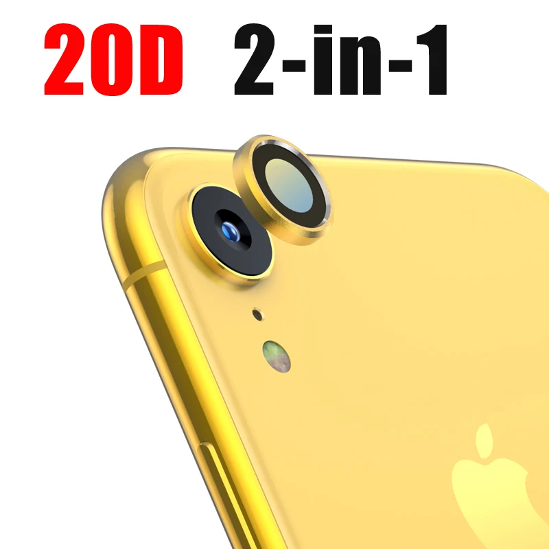 Для iPhone XR чехол для iPhone 11 Pro X R S XS Max чехол для iPhone 7 6 6s 8 Plus 11 объектив камеры защитное кольцо для экрана - Цвет: Gold and 20D Glass