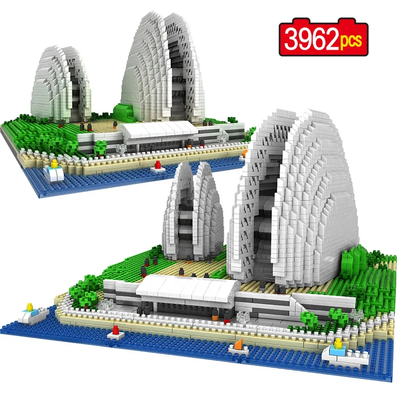 

3962pcs Mini Diamond Blocks City Architecture Chinese Zhuhai Opera House Model Building Blocks Bricks Educational Toys for Kids