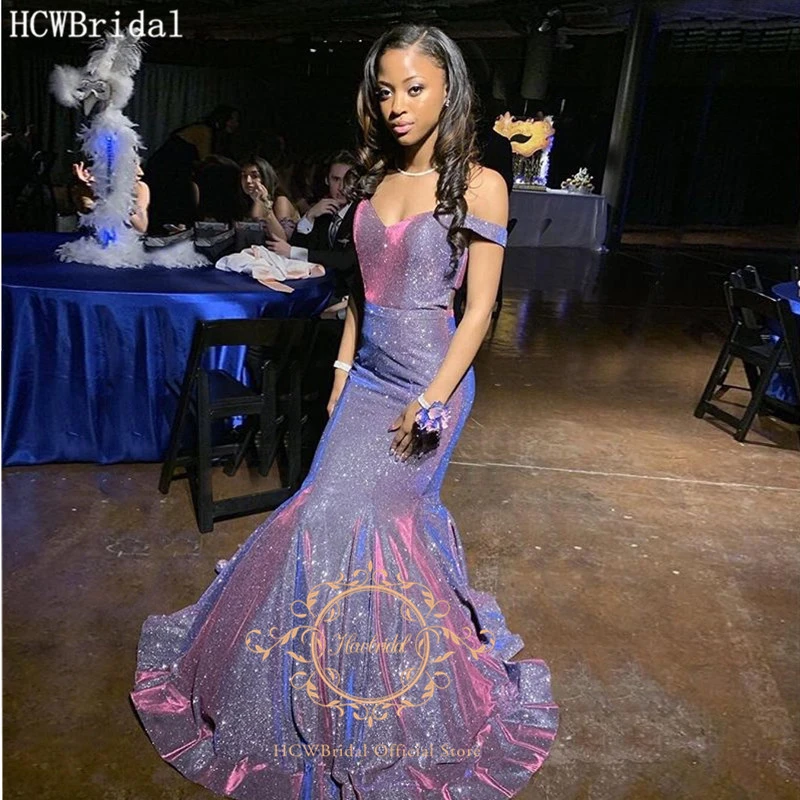 Dark Purple Long Mermaid Prom Dresses ...