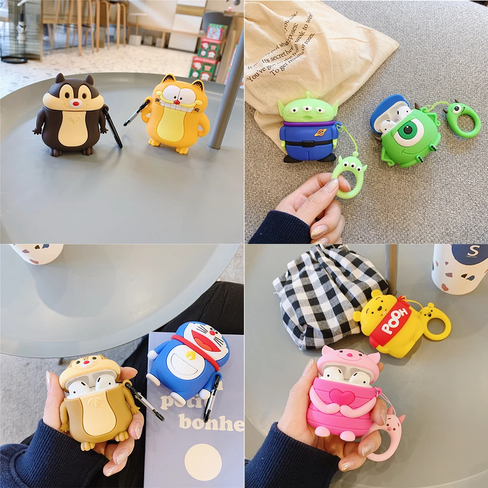 

Cute Cartoon Case For Airpods Case Cover Luxury Silicone Cover For Apple Airpods 1 2 Case For Airpods Earphone Cover Coque Etui