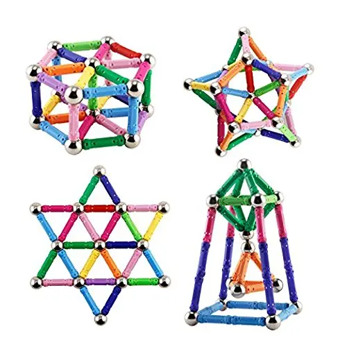 3D puzzle magnetic building sticks blocks toys magnet educational toys magnetic blocks sticks stacking set for kids adult magnetic building blocks magnetic assembly toy