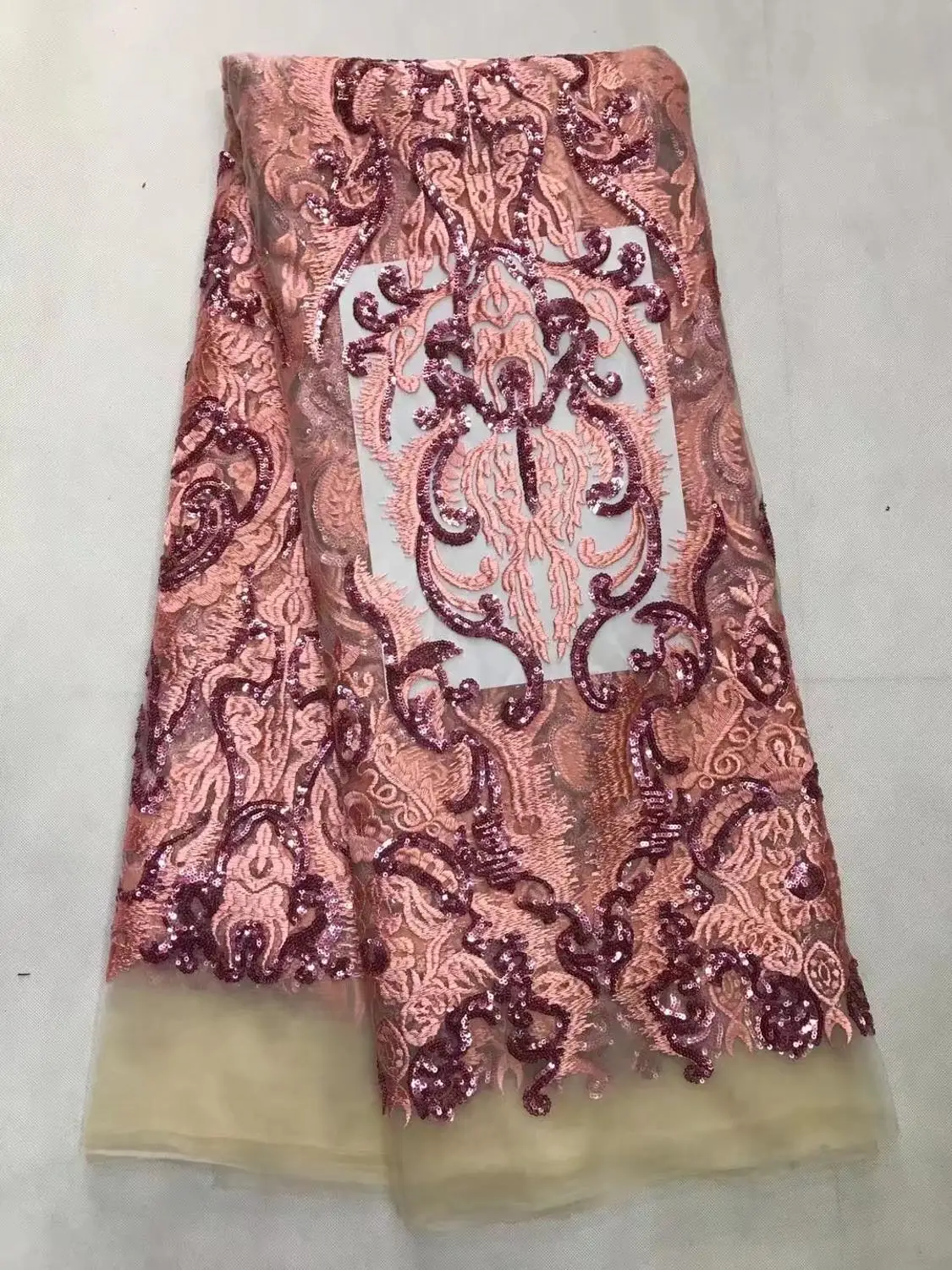 

2,5 ярдов, красивая кружевная ткань с пайетками в африканском стиле, кружевная ткань с вышивкой во французском стиле, кружевная ткань с блестками для женщин, вечерние свадебные платья