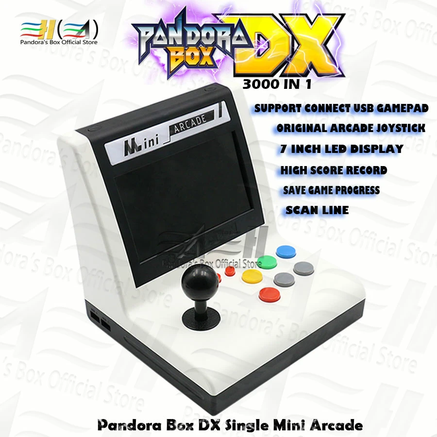 Pandora Box DX 3000 in 1 Single Mini Arcade Bartop 7 inch display Save game progress High score record 3D tekken Mortal Kombat Pandora Box DX 3000 in 1 Single Mini Arcade Bartop 7 inch display Save game progress High score record 3D tekken Mortal Kombat