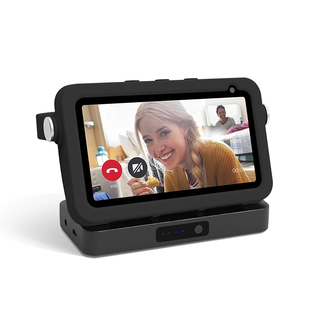 Battery Base for Echo show 5 Portable charger for Echo show 5 holder Rechargeable Backup Battery Echo show 5 Portable case
