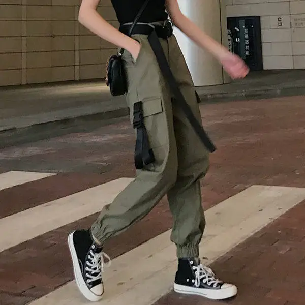 

Autumn Winter Harem Pants Womens Thin/Velvet Korean Student Ankle-Length Women's Cargo Pants Casual Sports Joggers Ins Fashion