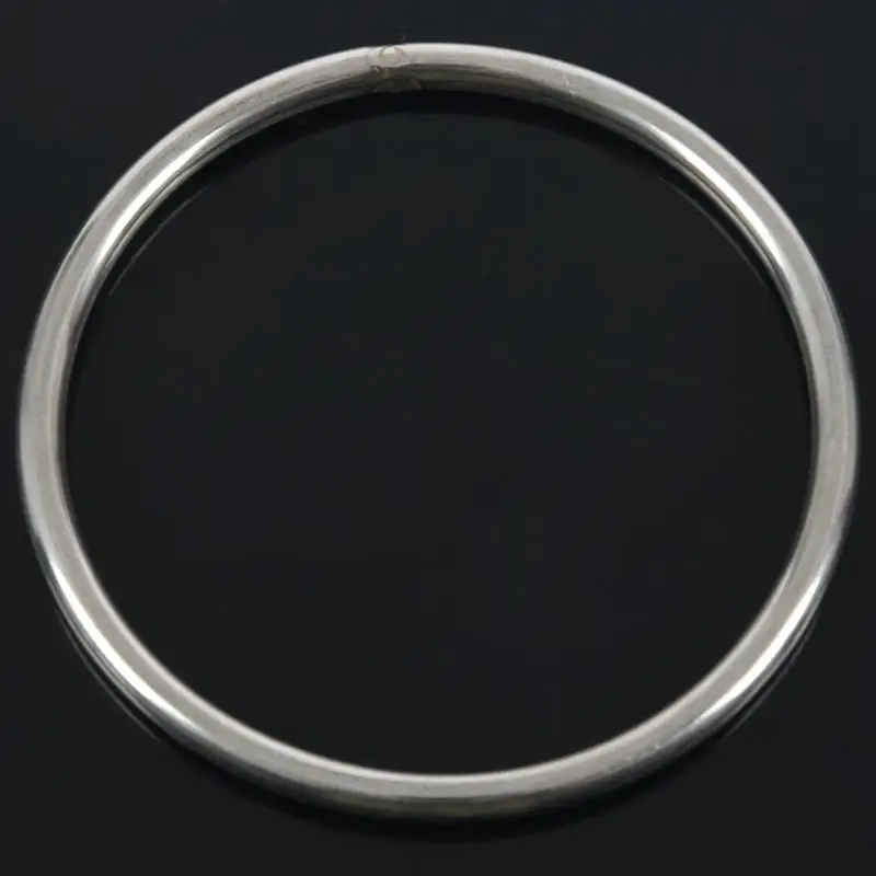 M6x100mm 304 нержавеющая сталь сварное круглое кольцо Серебряный тон продвижение