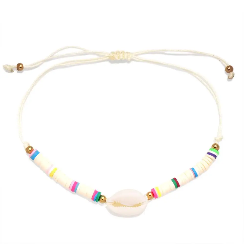Boho Polymer Clay Heishi Beads Cowrie Seashell String Knot Adjustable Anklet Women Girl 2020 New Fashion Multicolor Surf Jewelry Boho Polymer Clay Heishi Beads Cowrie Seashell String Knot Adjustable Anklet Women Girl 2020 New Fashion Multicolor Surf Jewelry