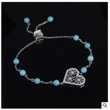 Модные дизайнерские женские полое Сердце формы женские браслеты