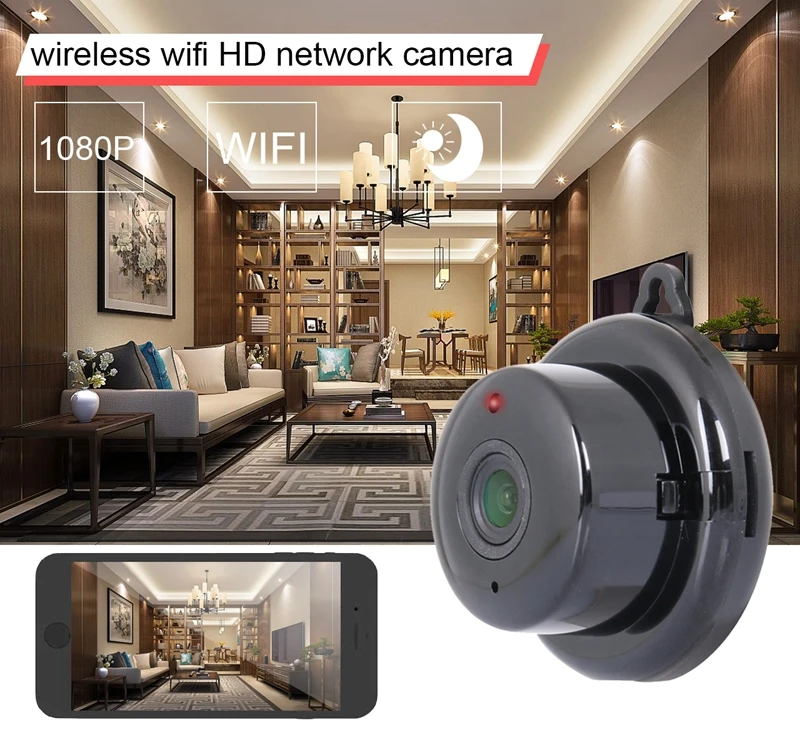 

Wireless Mini WIFI Night Vision Smart Home Security IP Camera Monitor (EU Plug)