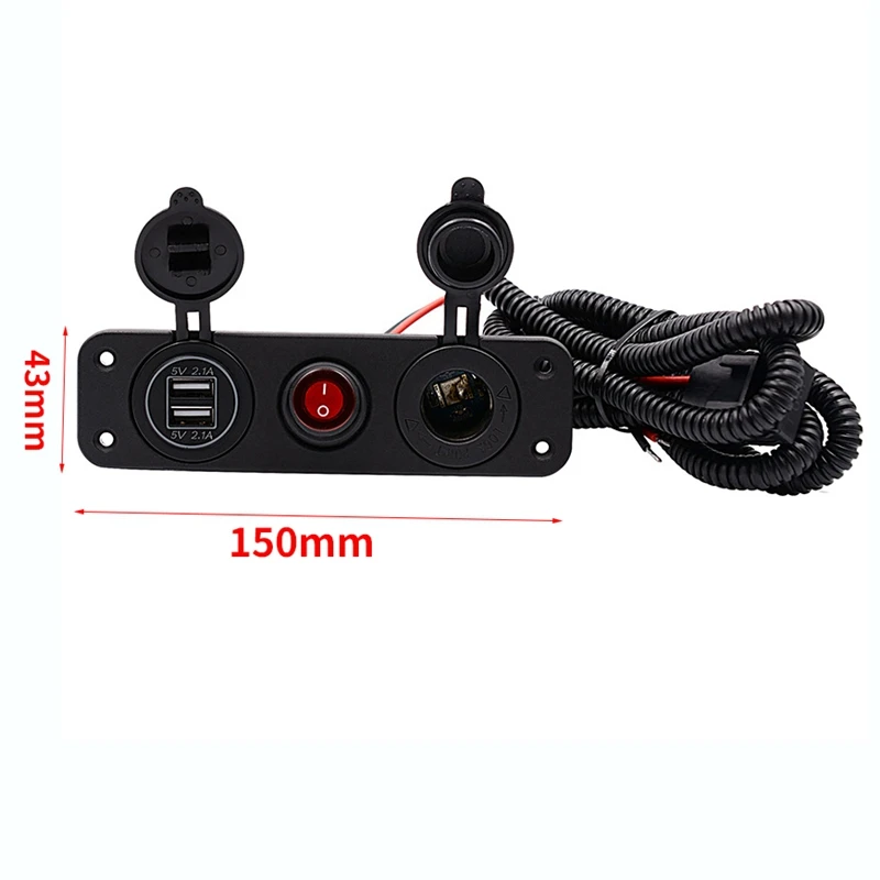 Dc12V 4.2A автомобильный прикуриватель переключатель двойной Usb зарядное устройство с Вольтметр Прикуриватель разъем