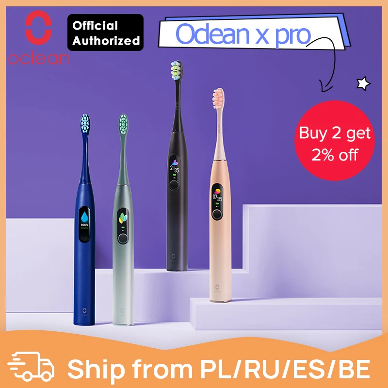 Sonic Toothbrush Oclean-X-Pro 3-Brushing-Modes Fast-Charging Waterproof with Touch-Screen