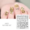 AriesLibra Chinese Style Nail Stamping Plates Crane Lotus Mixed Pattern Nail Art Image Design Geometric Image Stencil Plate 5