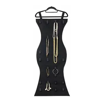 

24 Pockets & 16 Hook-and-Loop Tabs Double-Sided Hanging Jewellery Organiser