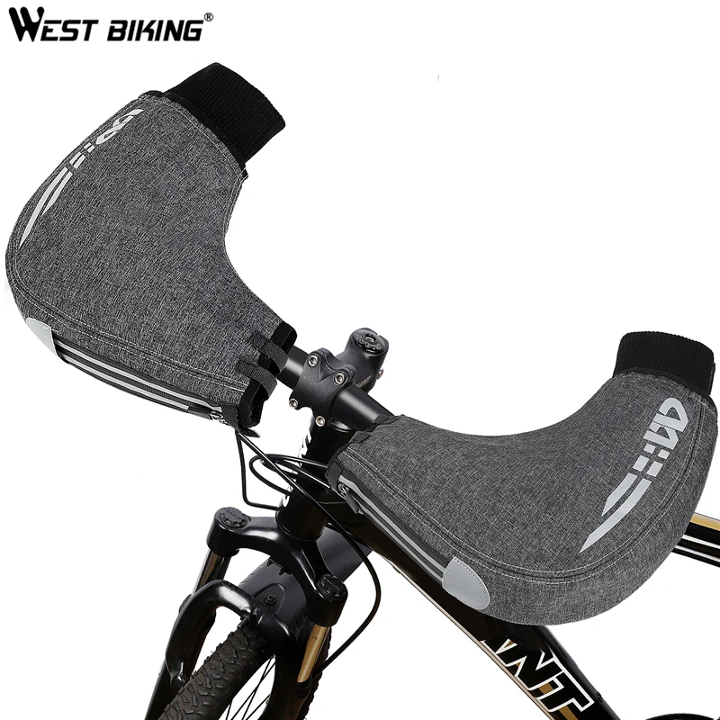 WEST BIKING Winter Cycling Gloves Men Women Windproof Handlebar Mittens