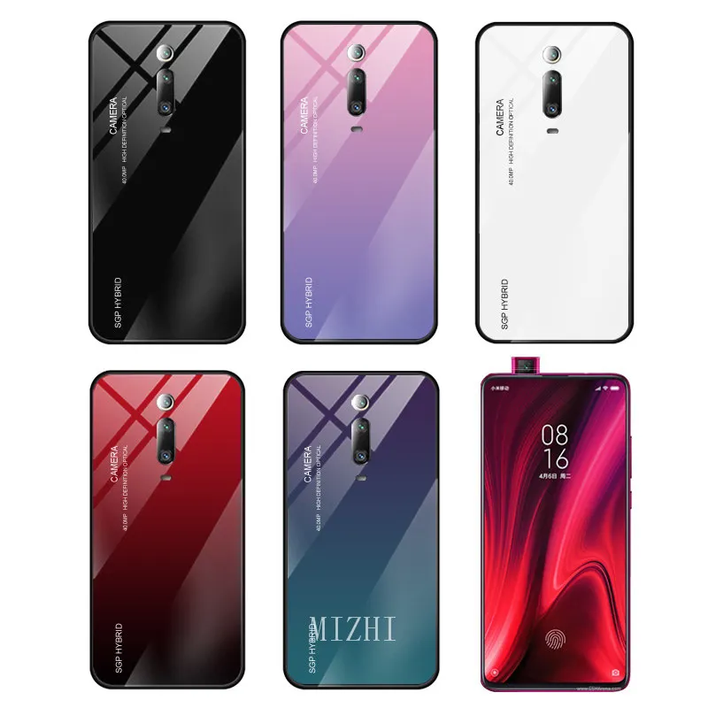

For Xiaomi F1 9T Pro A2 8 Lite A1 9 SE Gradient Tempered Glass Cover on Xiomi Mi9T Mi9SE 8Lite A2Lite Mi9 T 9SE Cover Coque Capa
