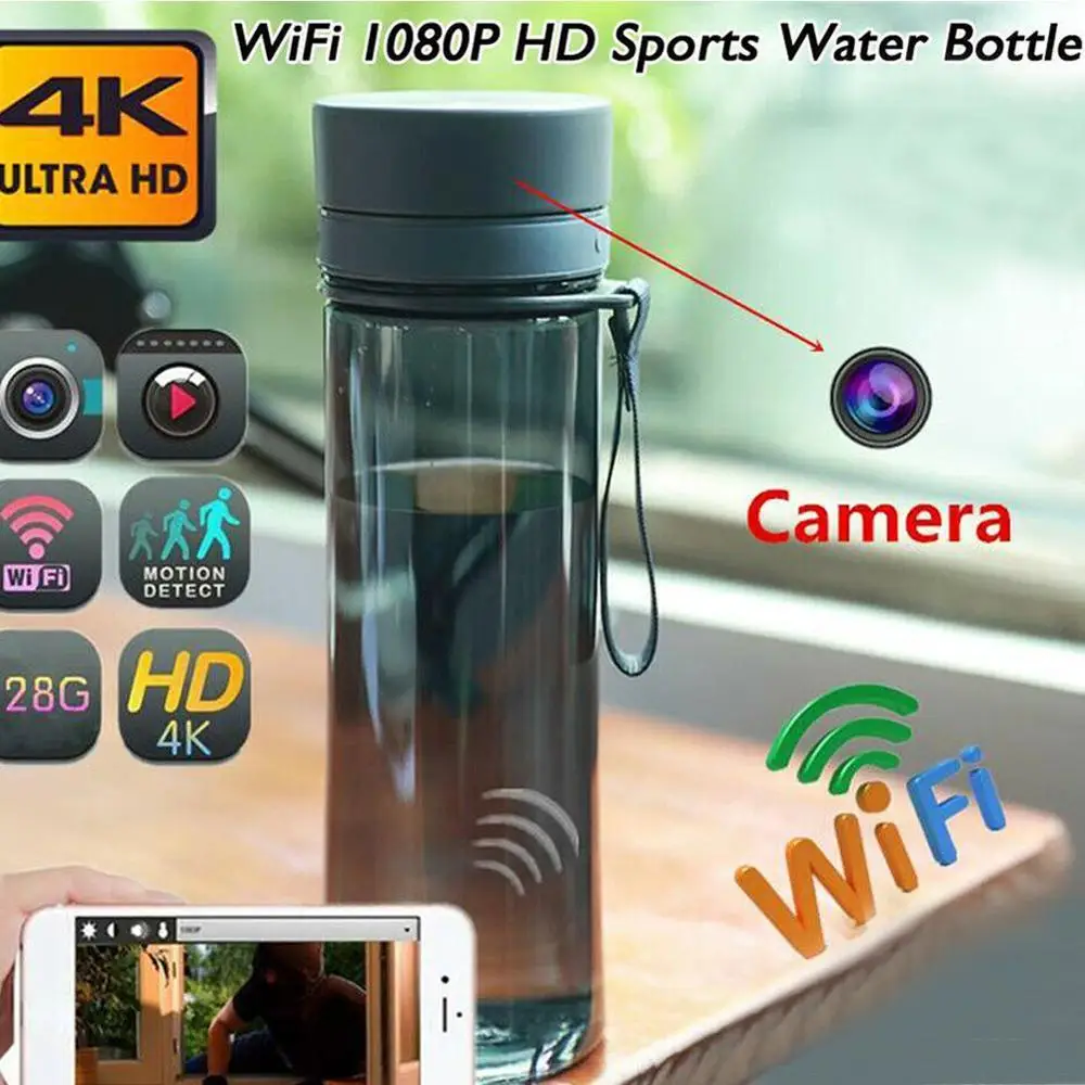 

Portable Mini WIFI Camera HD 1080P micro Video Camera Sport Water Bottle Security Camera Webcam Wireless Camcorder