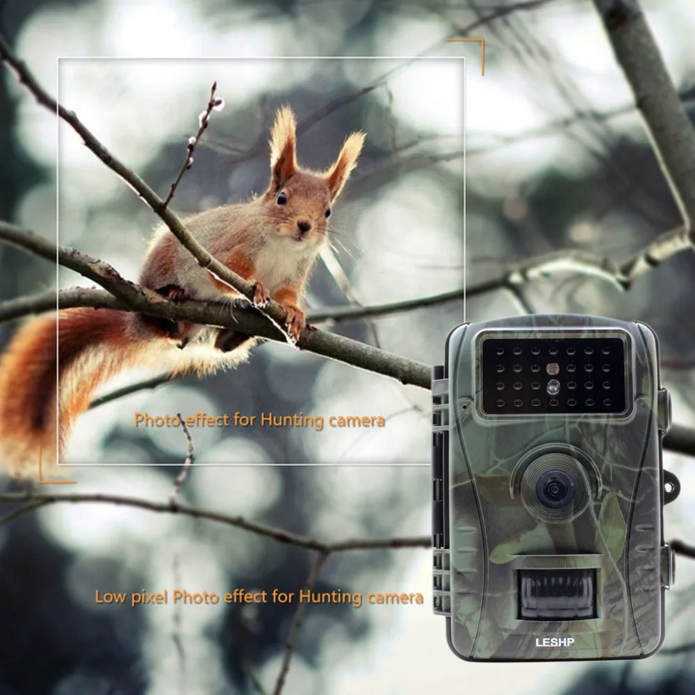 LESHP RD1003 Professional 2.4 Inch TFT 70 Degree Wide Viewing Hunting Camera 720P 940nM Digital Infrared Trail Camera drop ship