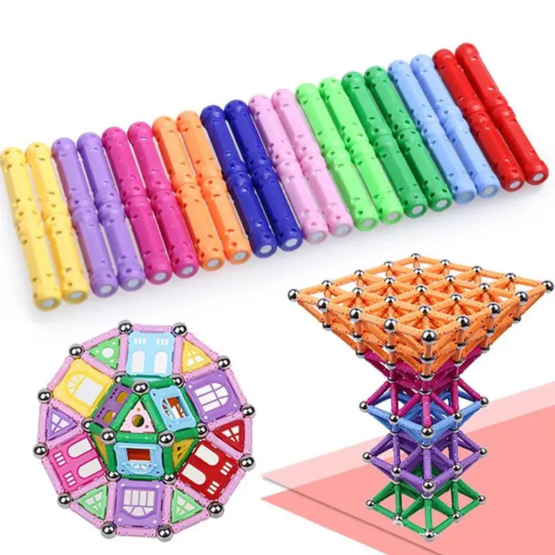DIY Magnetic Building Blocks Magnetic Sticks Set Kids Educational Toys For Children Toy Bricks