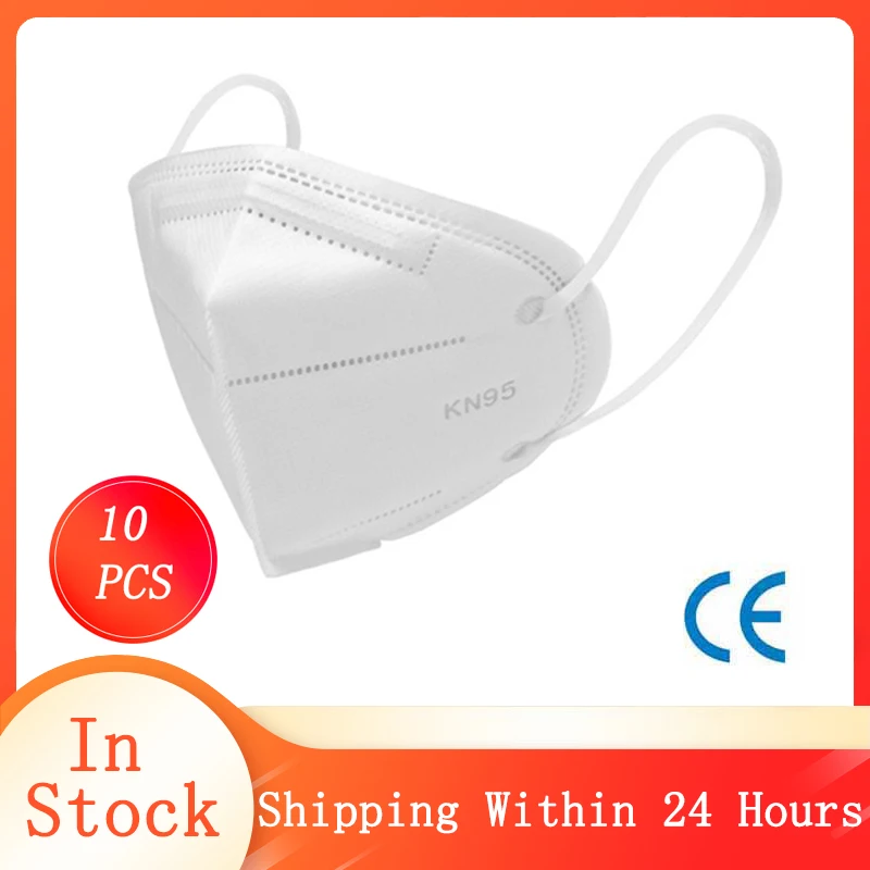 

10 Pcs FFP3 KN95 Masks Folding Anti-fog Dust Mask PM 2.5 Mouth Mask For Men And Women Mask FFP2 95% Filtration Respirator