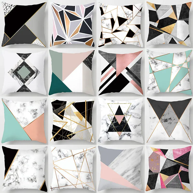 

2020 Nordic Style Pillowcase Marble Geometric Pillow Cushion Cover Pillowcase Household Items Decorative Cushion Cover