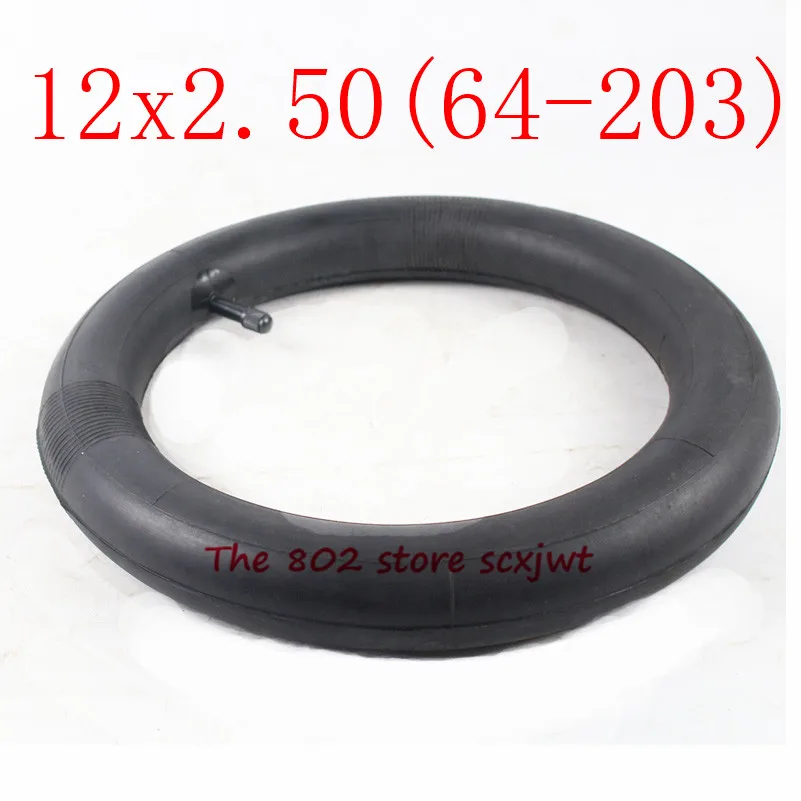 Хорошее качество 12x2,50(64-203) пневматическое колесо Tire12-inch штанга для снятия велосипедных колес внутренняя трубка 12*2,50 шины - Цвет: inner tube straight
