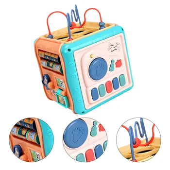 

Educational Toy Kid Hand Knock Toy Six-sided Music Hand Drum Geometry Match Toy