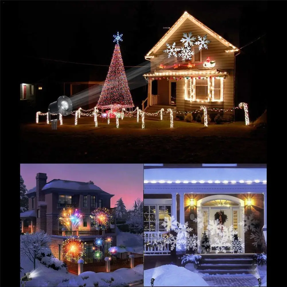 16 Patterns Christmas LED Projector Light New Year Laser Snowflake Projection Stage Light Waterproof Home Garden Lawn Lamp 16 Patterns Christmas LED Projector Light New Year Laser Snowflake Projection Stage Light Waterproof Home Garden Lawn Lamp