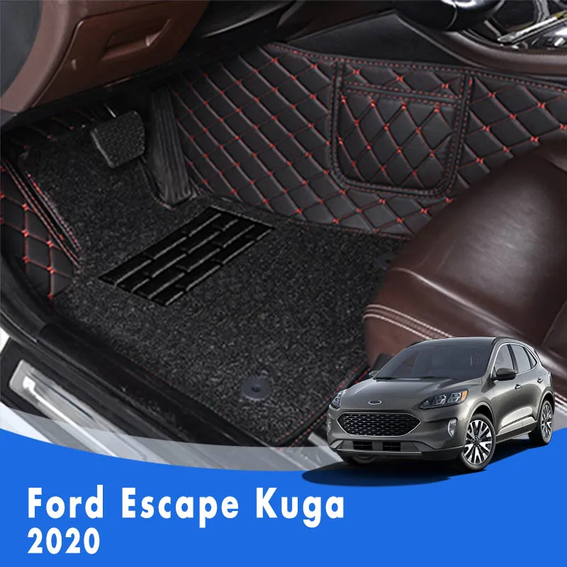 Коврики для Ford Escape Kuga 2020 роскошные двухслойные автомобильные коврики с