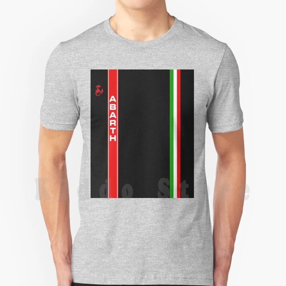 Red Abarth Stripe T Shirt Cotton Men Stampa Fai-Da-Te Cool Tee Abarth Abarthalone Fiat Birmingham Fiat Of Ester Fobrocks