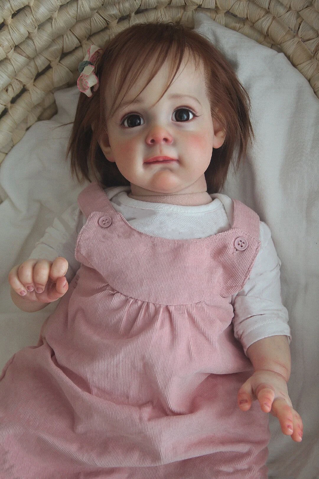

Realistic Girl reborn toddler baby doll 24 inch handmade silicone reborn bebe dolls for children gift Collectible toys