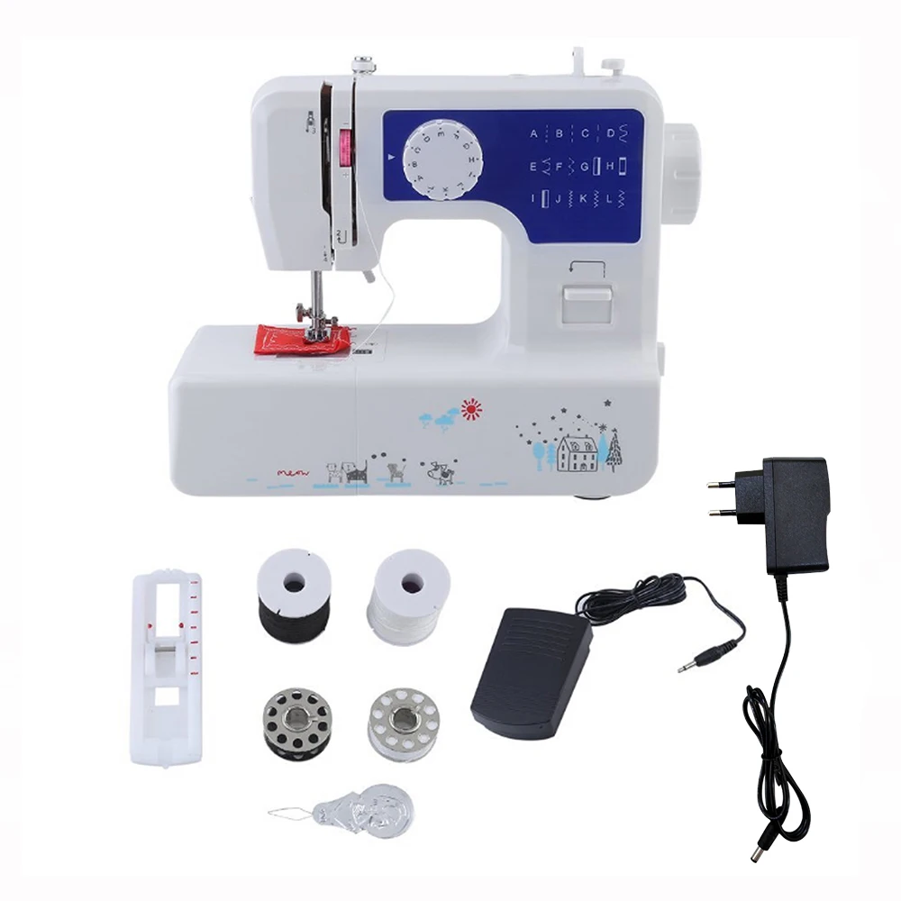 110V-220V Multi-function electric sewing machine home fast sewing needle cordless clothes fabric mini sewing machine