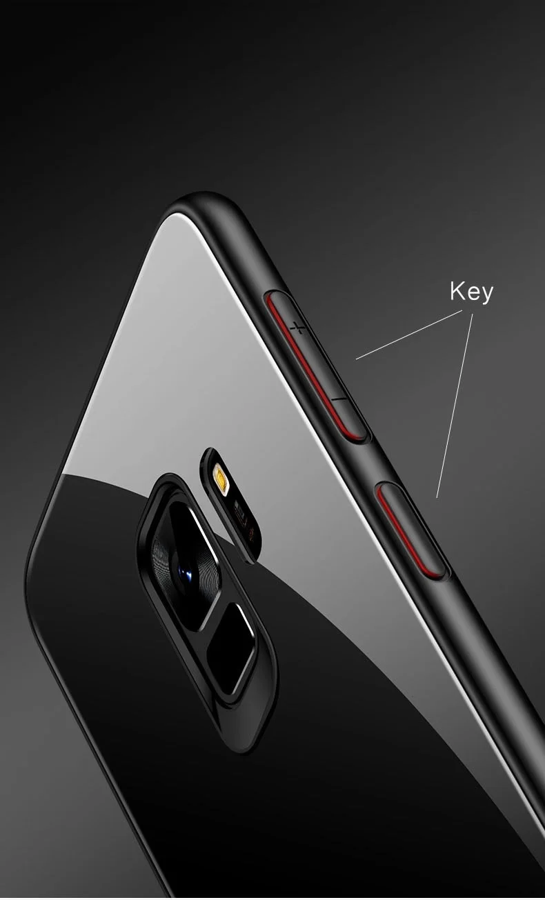 Зеркало из закаленного стекла чехол для samsung Galaxy S7 S8 S9 S10 плюс край A50 A30 A6 A7 A8 A9 Note 8 9 M20 Стекло чехол на заднюю панель