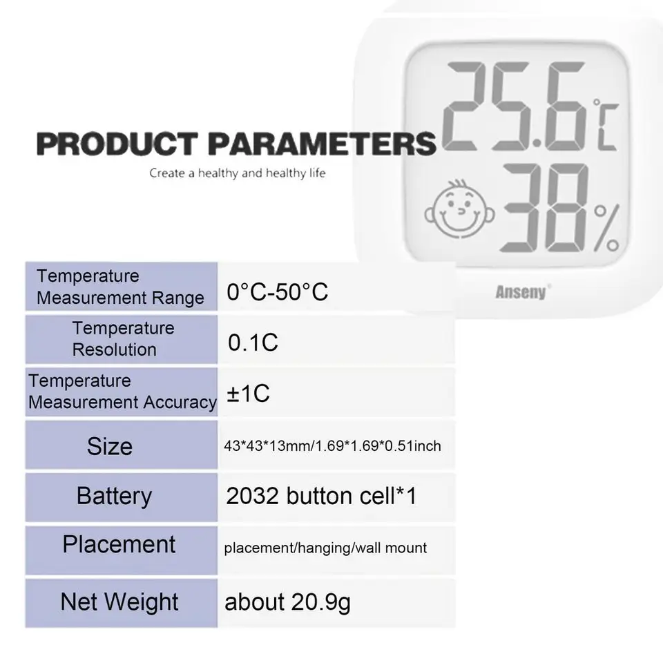 Mini LCD Digital Temperature Humidity Meter