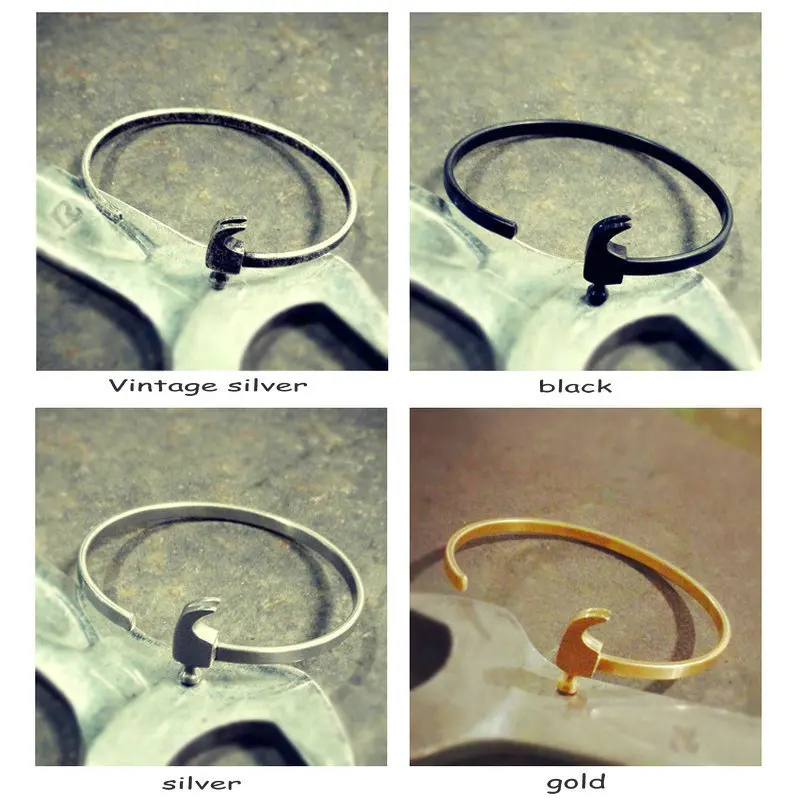 ANILLO Винтажный Мужской Браслет манжета из нержавеющей стали с подвеской хип