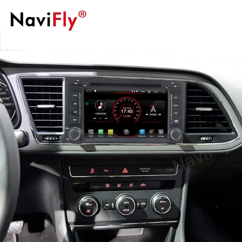 Android 9,0 автомобильный Радио dvd-плеер gps навигация для Seat Leon 2013 радио wifi BT, RDS gps