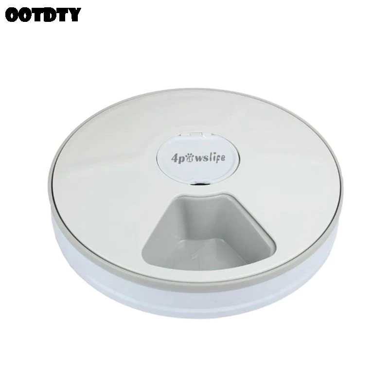 

Pet Automatic Feeder for Cats Dog LCD Timed Food Dispenser 6 Meal Trays Dog Bowl