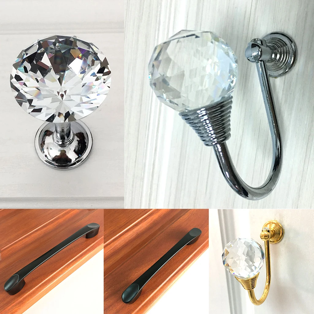 Alloy Crystal Curtain Hold Backs Tie Back Wall Hook Holder Hanger 3 Pattern