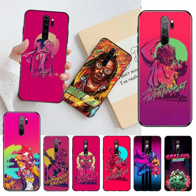 HPCHCJHM крутая игра Hotline Miamis силиконовый черный чехол для телефона Redmi Note 9 8 8T 8A 7 6 6A Go