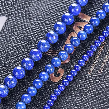 

4/6/8mm Strand Wholesale Lapis Lazuli Stone AAAAA Grade Loose Round Protection Healing For Bracelet DIY Jewelry Making 18090