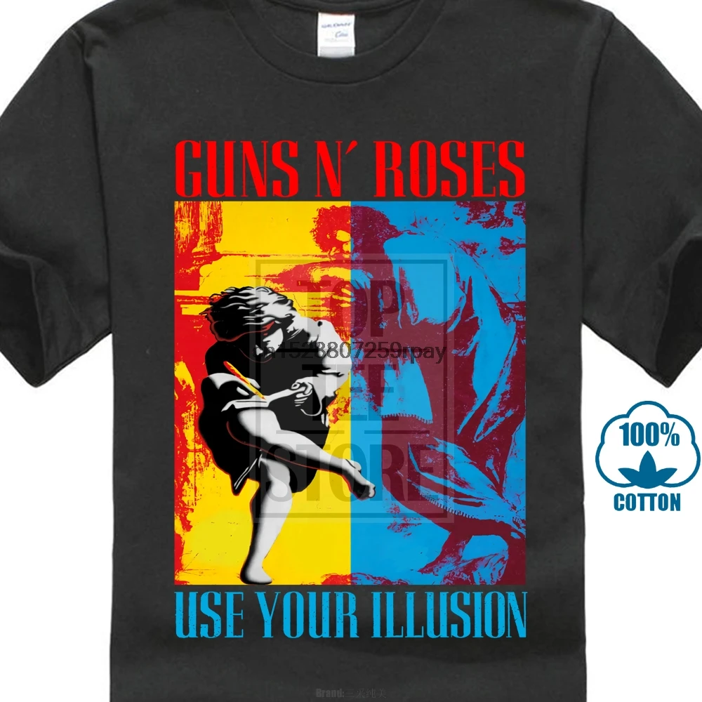 Совершенно новая официальная футболка Guns N Roses используйте вашу иллюзию M L Xl 2Xl |