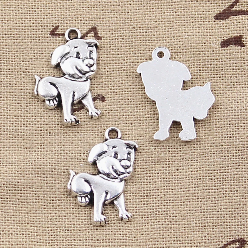 

15pcs Charms lovely dog 21x16mm Antique Silver Pendants DIY Necklace Crafts Making Findings Handmade Tibetan Jewelry