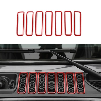 

Hood Air Inlet Decoration Cover Engine Vent Sticker for Jeep Wrangler JL 2018 2019 Gladiator JT 2020 Car Accessories Red Chrome
