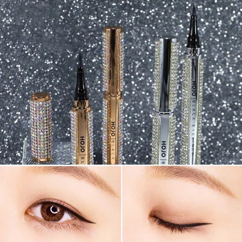 Hot Waterproof Sweatproof Star Diamond Eyeliner Smudge-proof Long-lasting Easy To Use Liquid Eye liner Makeup