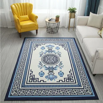 

Chinese Classical Geometric Print Carpet For Living Room Bedroom Anti-slip Floor Mat Fashion Kitchen Carpet Area Rugs