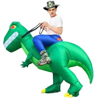 

Ride On Dinosaur Costume Inflatable Blow Up Suit Cosplay Props for Halloween Party @LS
