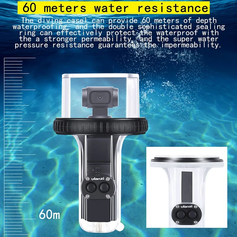 Водонепроницаемый чехол для DJI Osmo Карманный водонепроницаемый чехол защитный чехол Подводные детали водонепроницаемые аксессуары